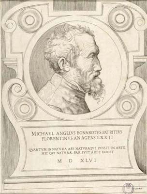 Bonasone Giulio - Ritratto di Michelangelo